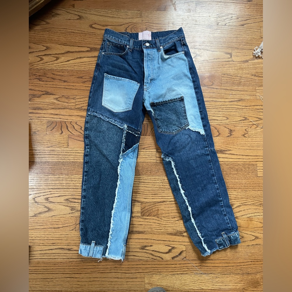 REVICE DENIM Mutli-wash Patchwork Jeans Size 27